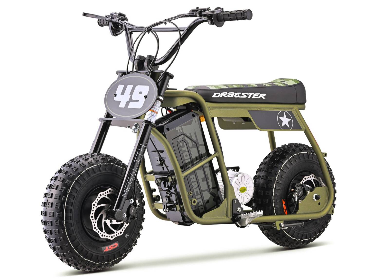 Order EBOX Dragster Electric Pit Bike - Khaki - Shipping Worldwide