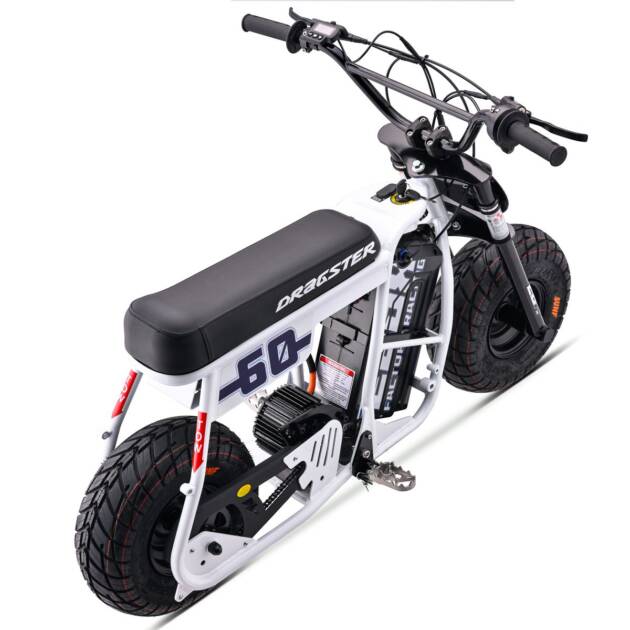 EBOX Dragster 60 White Electric Pit Bike – 45 MPH 60V New Mini Bike